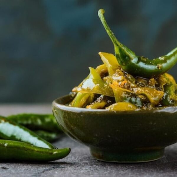 Green Chili Pickle (Hari Mirch ka Achar)